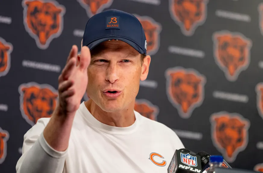 Ben Johnson loves what he's seeing from Bears OL in run game