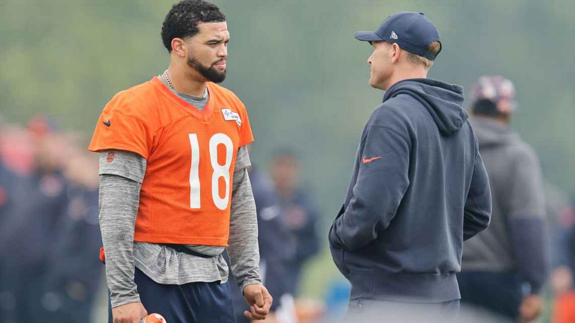 Caleb Williams talks with Ben Johnson